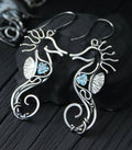 Ocean Blue Seahorse Earrings