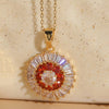 Flower Zircon Necklace 3