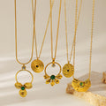 Natural Stone Flower Necklace