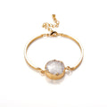 Bracelet Round Energy Crystal White Green
