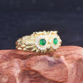 Chalcedony Owl Ring
