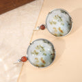 Moss Stone Drop Earrings