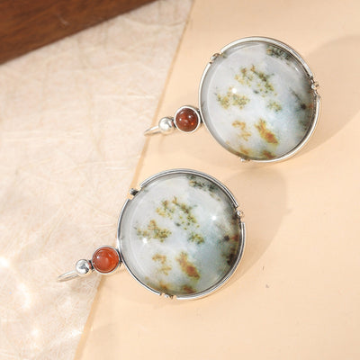 Moss Stone Drop Earrings