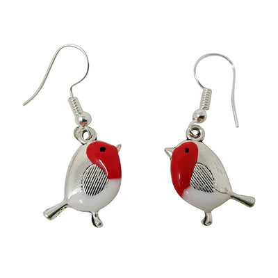 Bird Earrings Alloy Enamel Drop Earrings