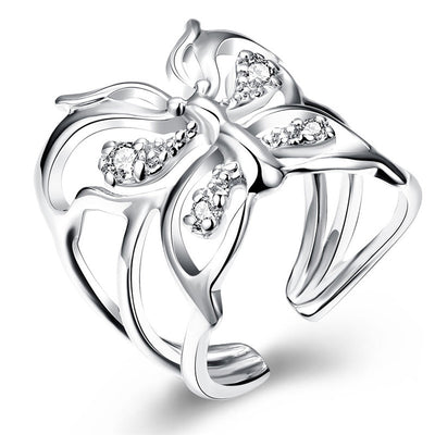 Silver Butterfly Ring