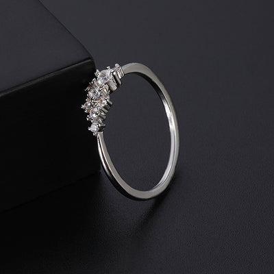 Fashion Crystal Ring Women Gold Plated Zircon Wedding Ring