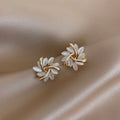 Opal Cat-Eye Flower Earrings