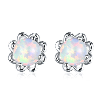 Flower Opal Earrings