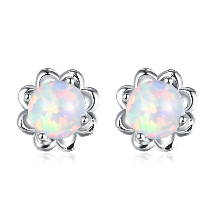 Flower Opal Earrings