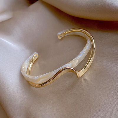 Layered Shell Cuff Bracelet