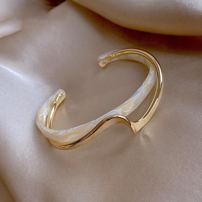 Layered Shell Cuff Bracelet