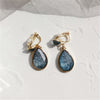 Sea Blue Resin Earrings 2