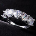 Round Diamond Zircon Ring