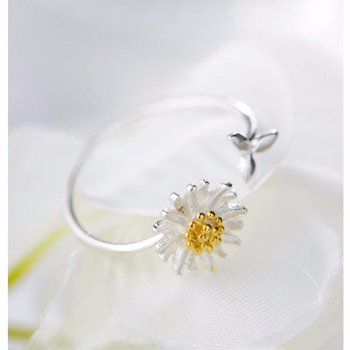 Silver Sunflower Ring
