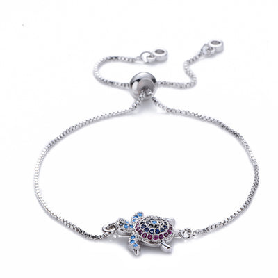 Rhinestone Turtle Bracelet