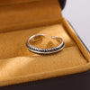 Vintage Leaves Creative Thai Silver Feather Ring For Women 7