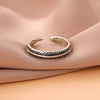 Vintage Leaves Creative Thai Silver Feather Ring For Women 8