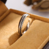 Vintage Leaves Creative Thai Silver Feather Ring For Women 9