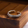 Vintage Leaves Creative Thai Silver Feather Ring For Women 10