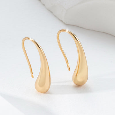 Golden Geometric Drop Earrings