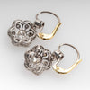 Two-Tone Floral Crystal Earrings 2