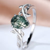 Sterling Silver Agate Leaf Ring 2