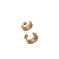 Gold Twist Wave Earrings
