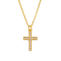 Zircon cross pendant necklace