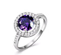 Purple Crystal Wedding Ring