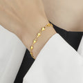 Gold Heart Chain Bracelet