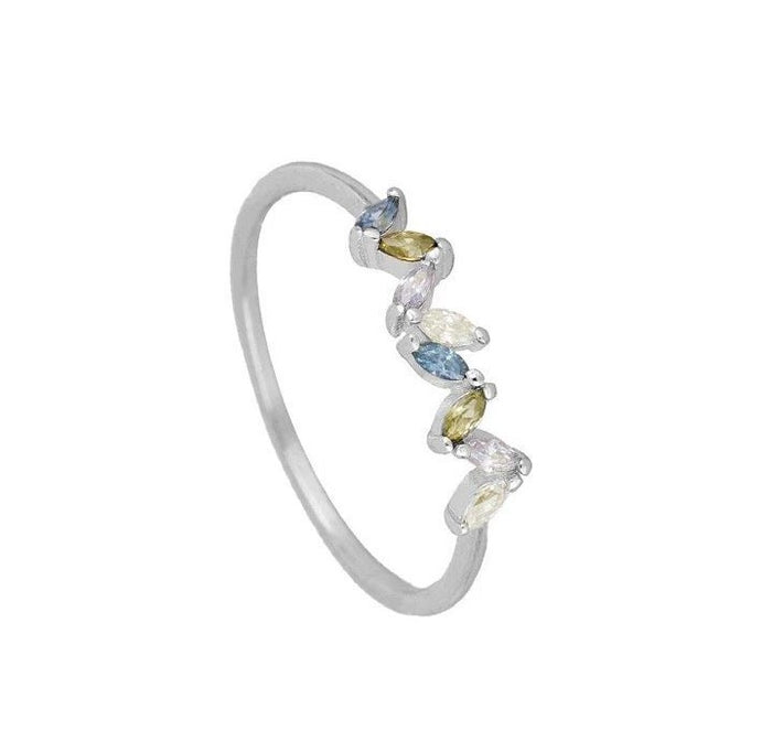 Zircon Flower Ring Women Fashion Ins Ring