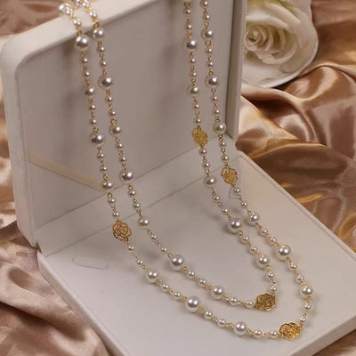 Vintage Pearl Layered Necklace