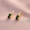 Vintage Green Zirconia Earrings