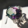 Purple Zircon Platinum Ring
