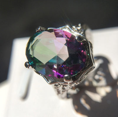 Purple Zircon Platinum Ring