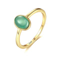 Green Zircon Inlaid Ring