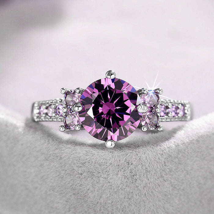 Creative Purple Zircon Jewelry Ring