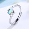 Temperament Spiral Pattern Blue Moonstone Ring Women 5