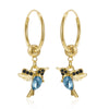 Red Blue Hummingbird Earrings 2