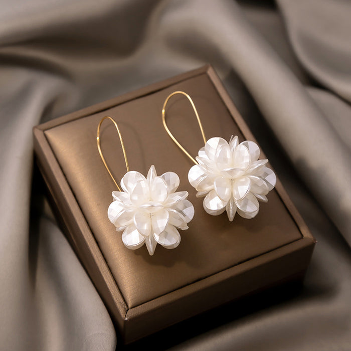 White Petal Earrings