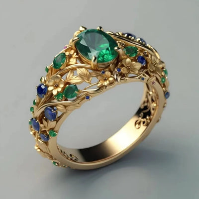 Colorful Zirconia Hollow Ring