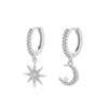 Star Moon Asymmetric Earrings 2