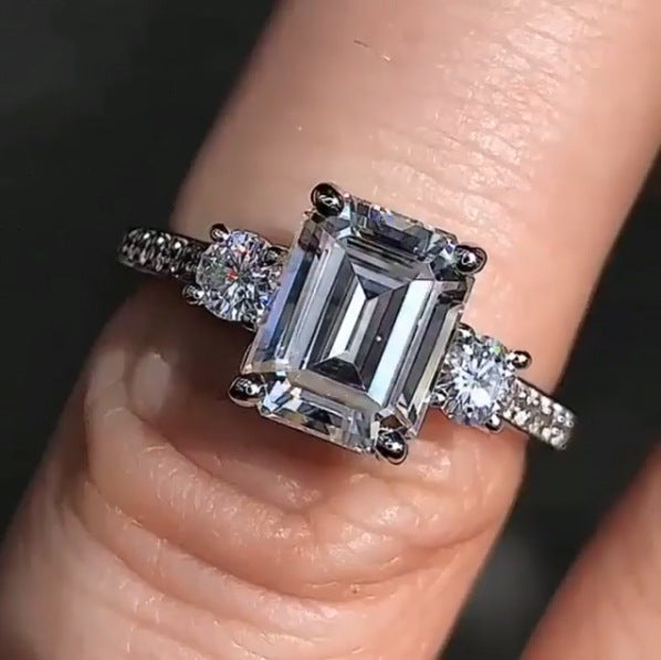 Princess Cut Zircon Ring