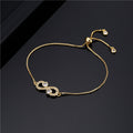 Zircon Infinity Heart Bracelet