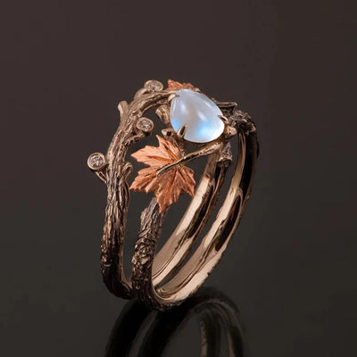 Vintage Leaf Gold Ring