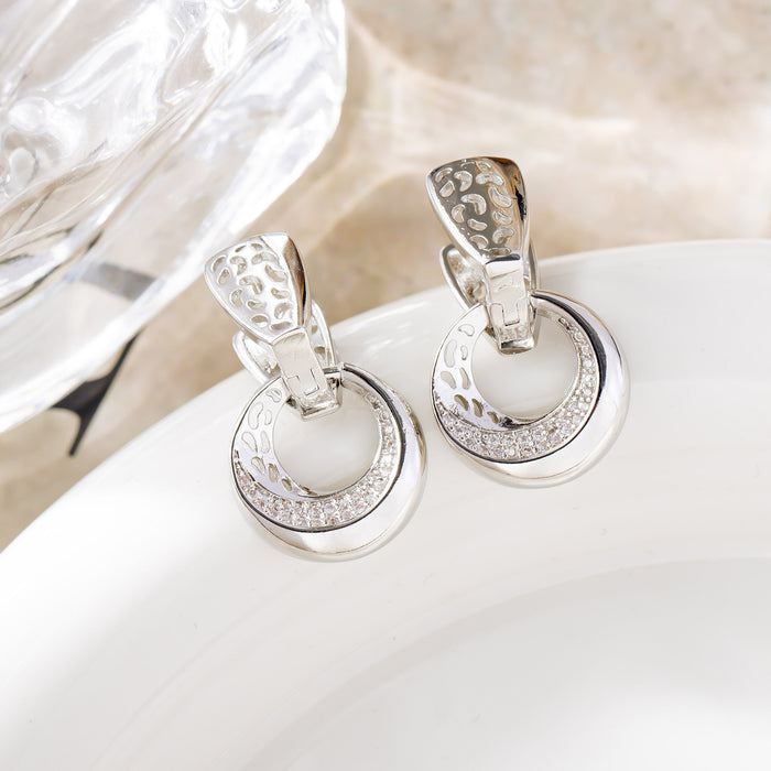 Hollow Moon Drop Earrings