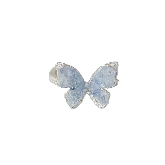 Blue Butterfly Zircon Ring