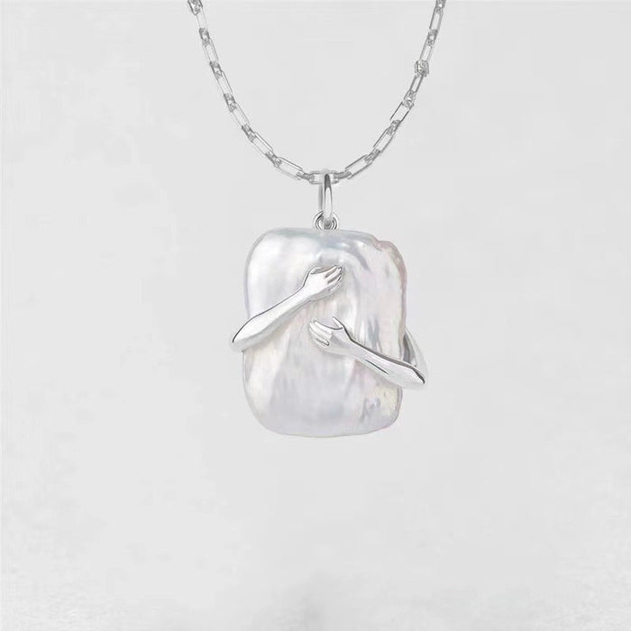 Square Baroque Pearl Necklace