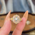 Vintage Enamel Flower Ring