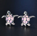 Multicolor Opal Turtle Studs